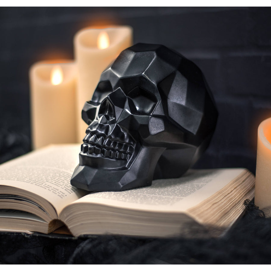 6" Geometric Skull: Black