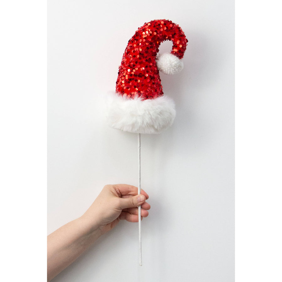 20" Sequin Santa Hat Pick