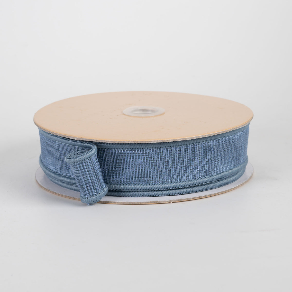 7/8" Double Sided Fused Dupioni Ribbon: Smoke Blue (10 Yards) Item Number: LX4032A7