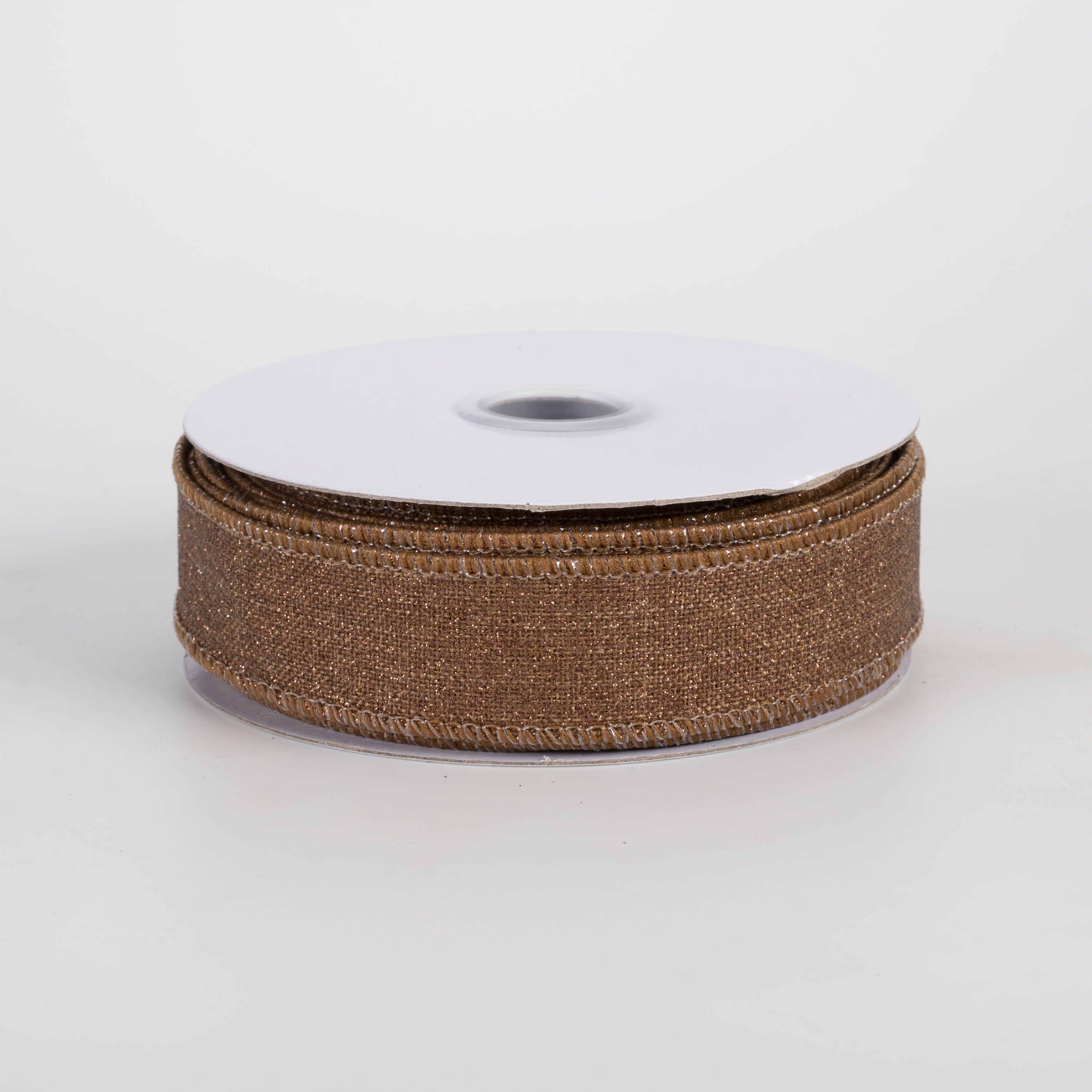 7/8" Fine Glitter on Royal Ribbon: Brown (10 Yards) Item Number: RGE738004