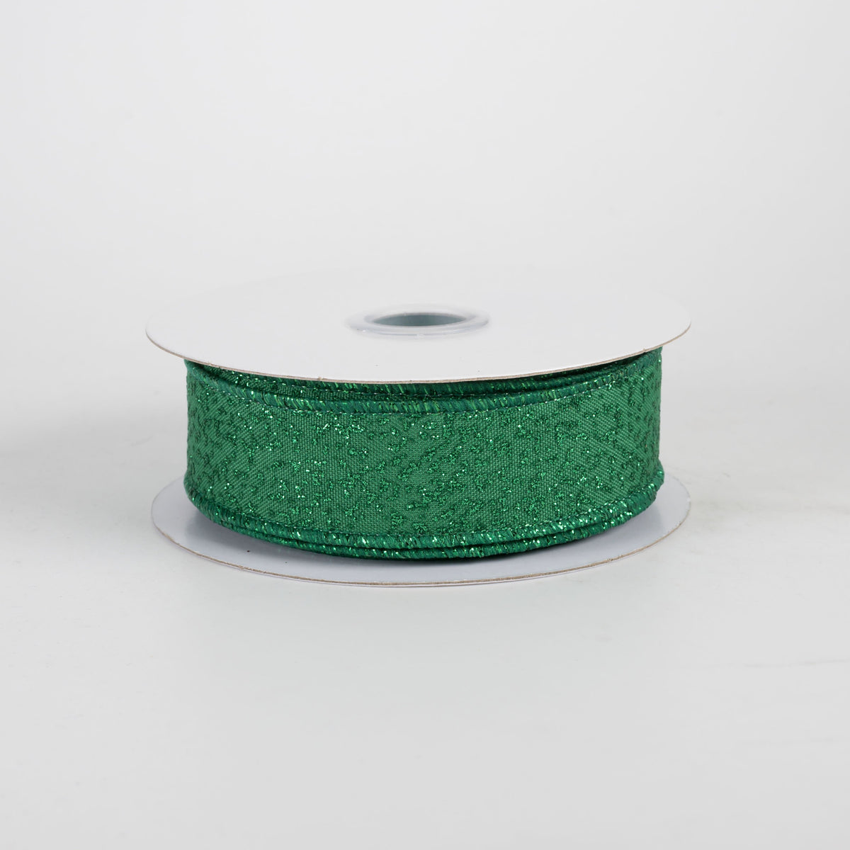 7/8" Speckled Glitter Canvas Ribbon: Emerald Green (10 Yards) Item Number: RGF781706