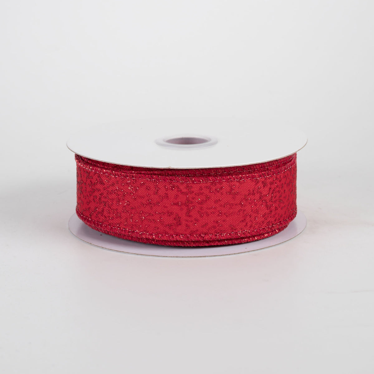 7/8" Speckled Glitter Canvas Ribbon: Red (10 Yards) Item Number: RGF781724