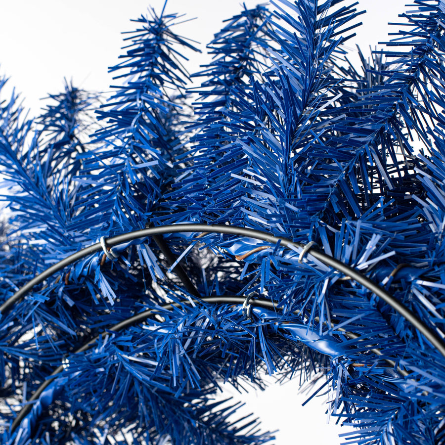 24" PVC Pine Wreath: Blue