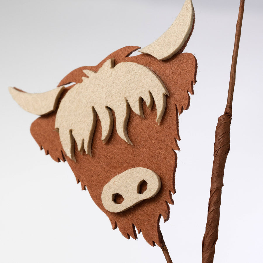 30" Felt Highland Cows Spray