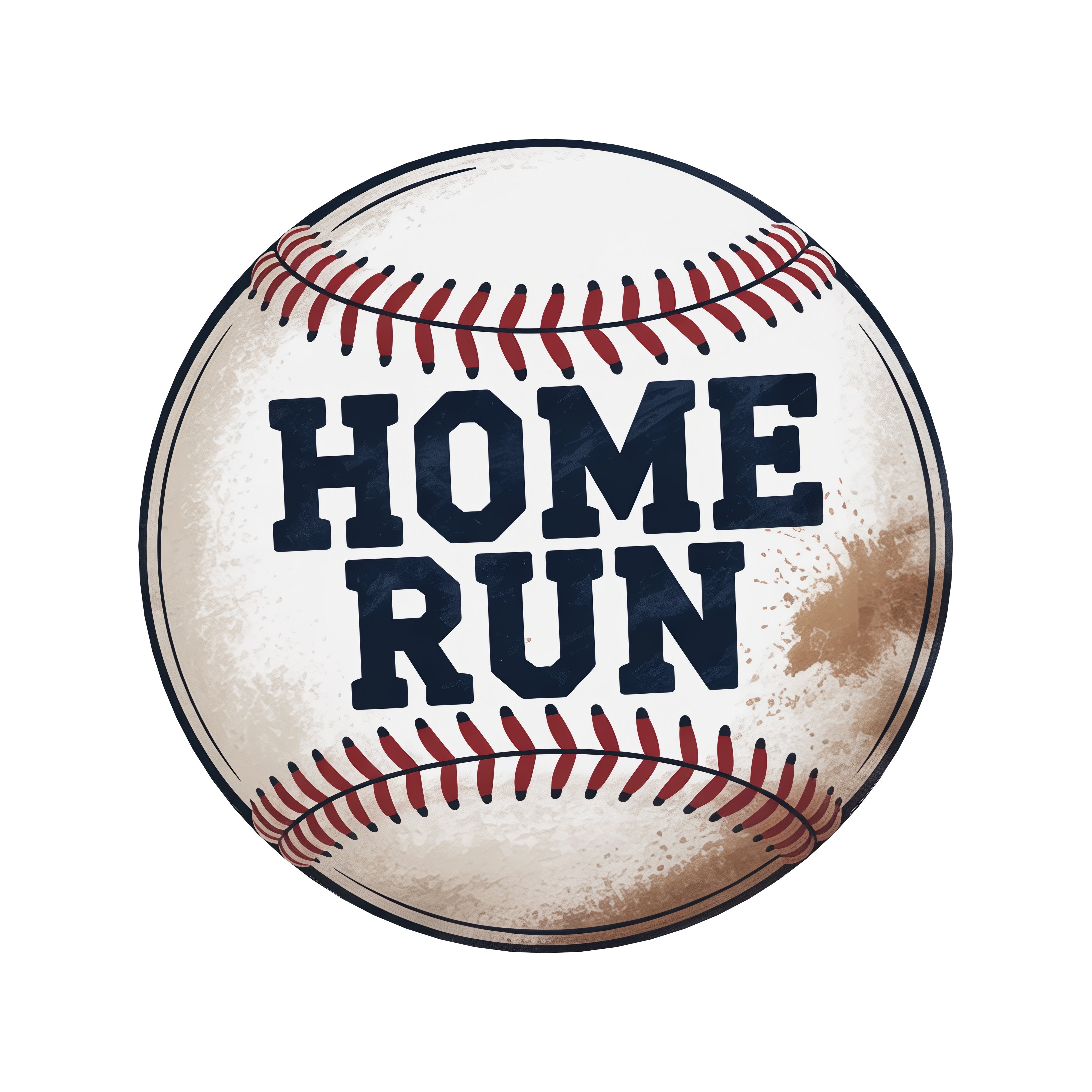 8.5" Round Waterproof Sign: Home Run Baseball Item Number: CD1213NH-085