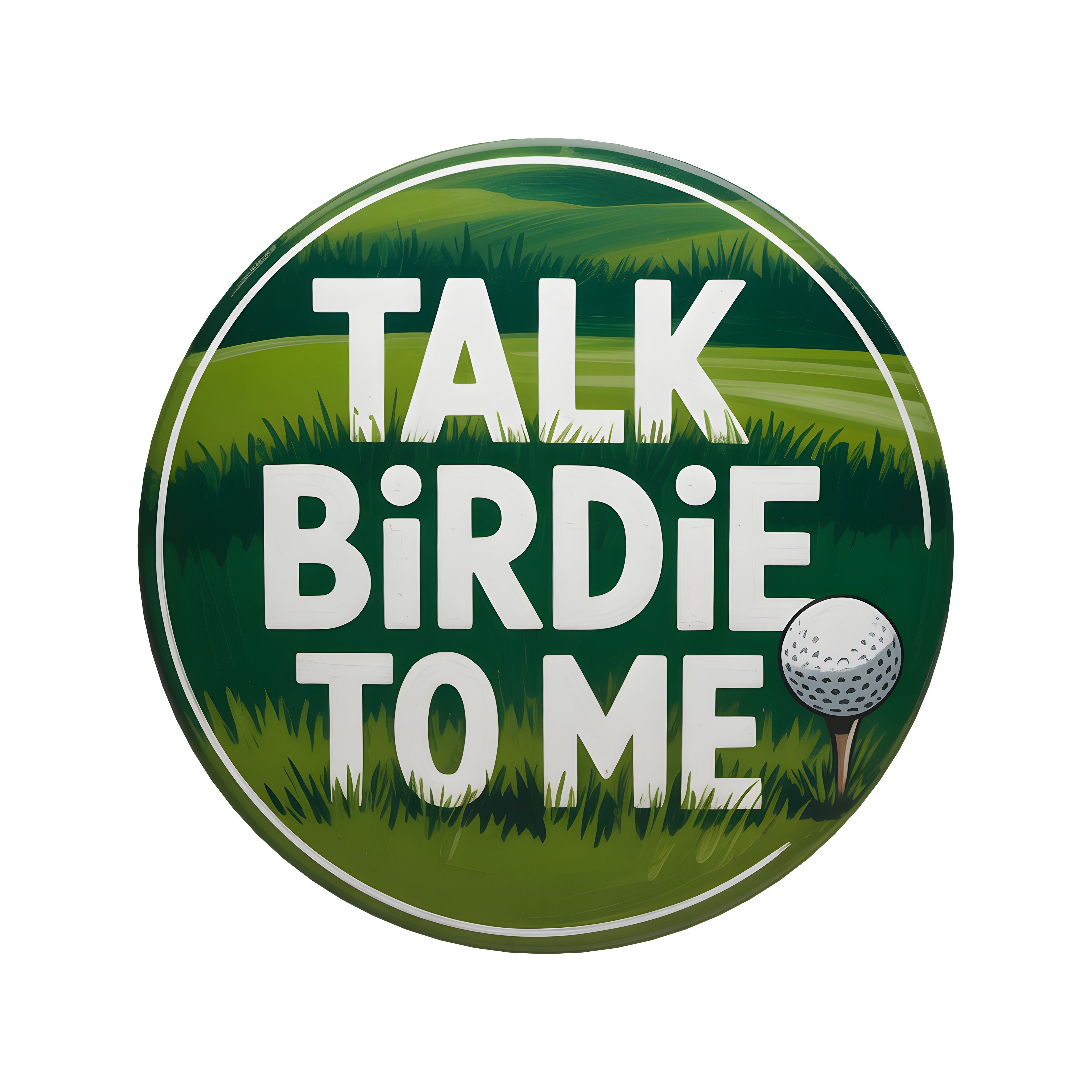 8.5" Round Waterproof Sign: Talk Birdie To Me Golf Item Number: CD1238NH-085