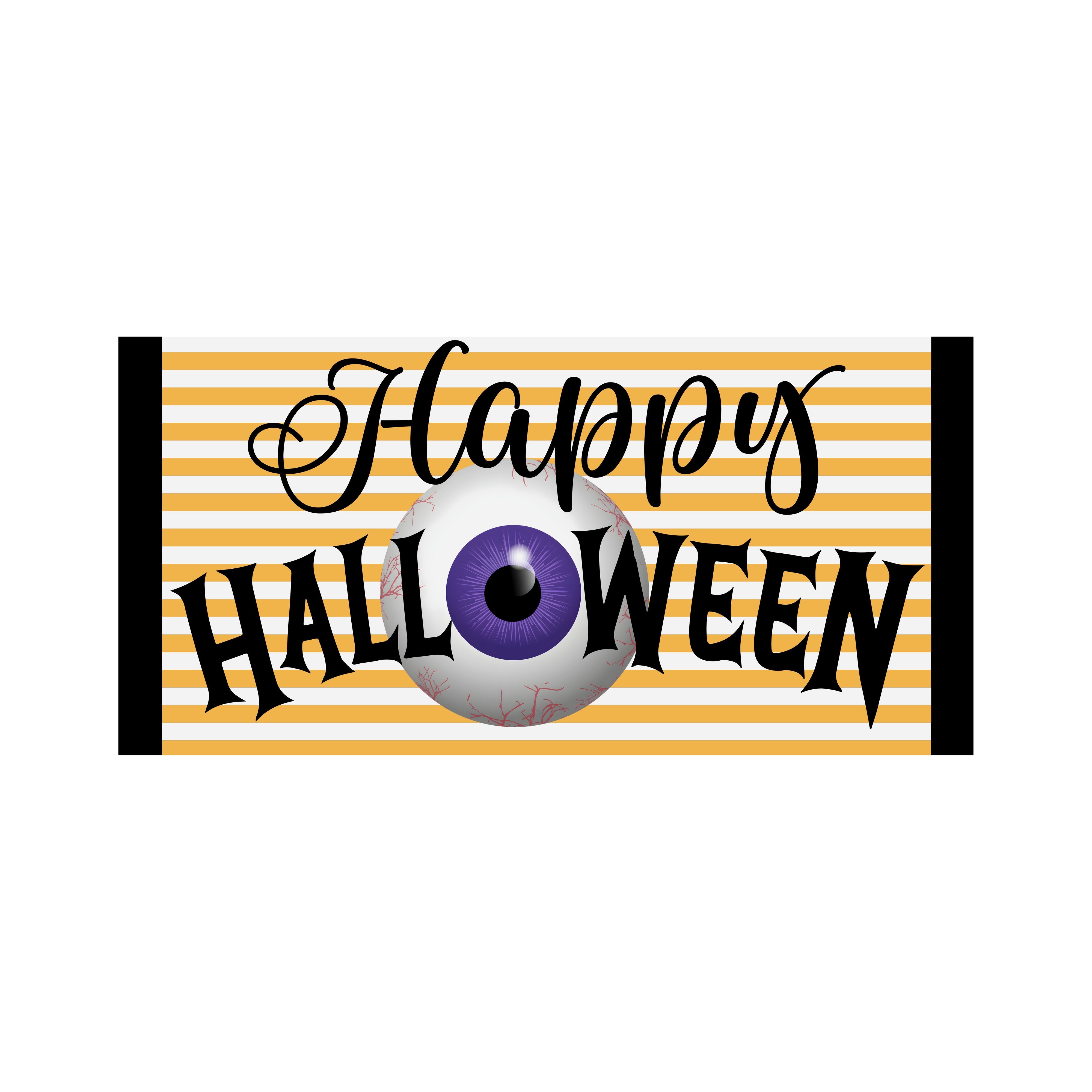 8.5" Waterproof Sign: Happy Halloween Eyeball Item Number: CD1092NH-085