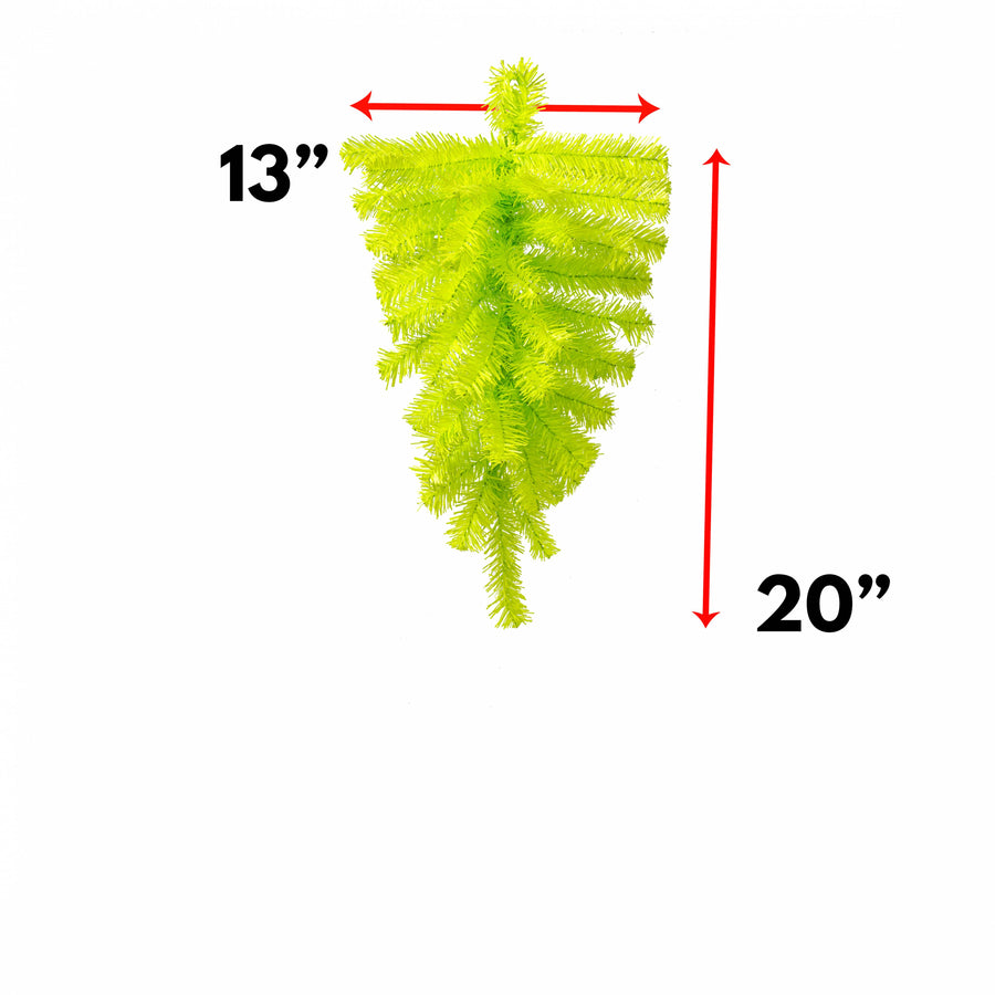 20" Pine Teardrop Swag: Lime Green (45 Tips)