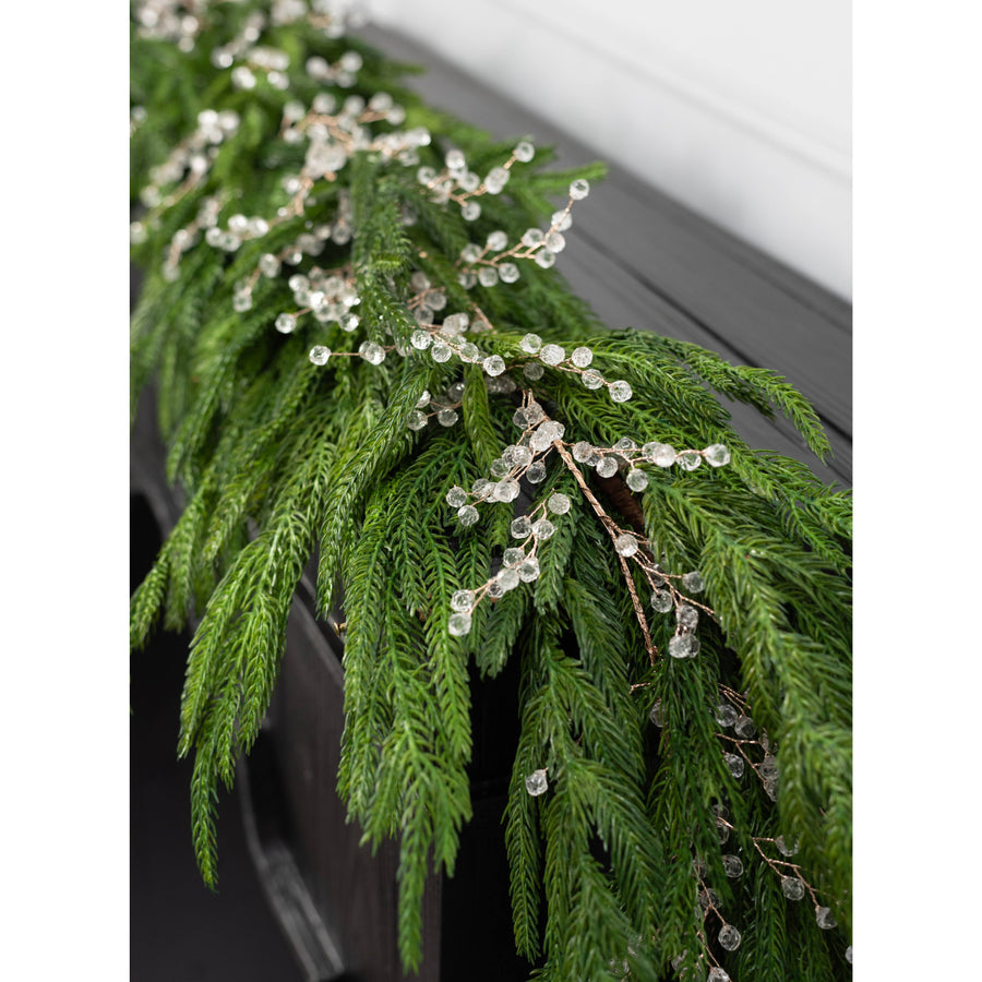 4' Clear Crystal Garland