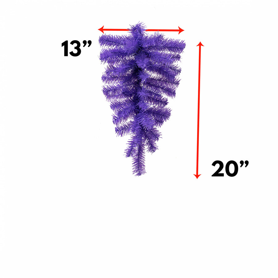 20" Pine Teardrop Swag: Purple (45 Tips)