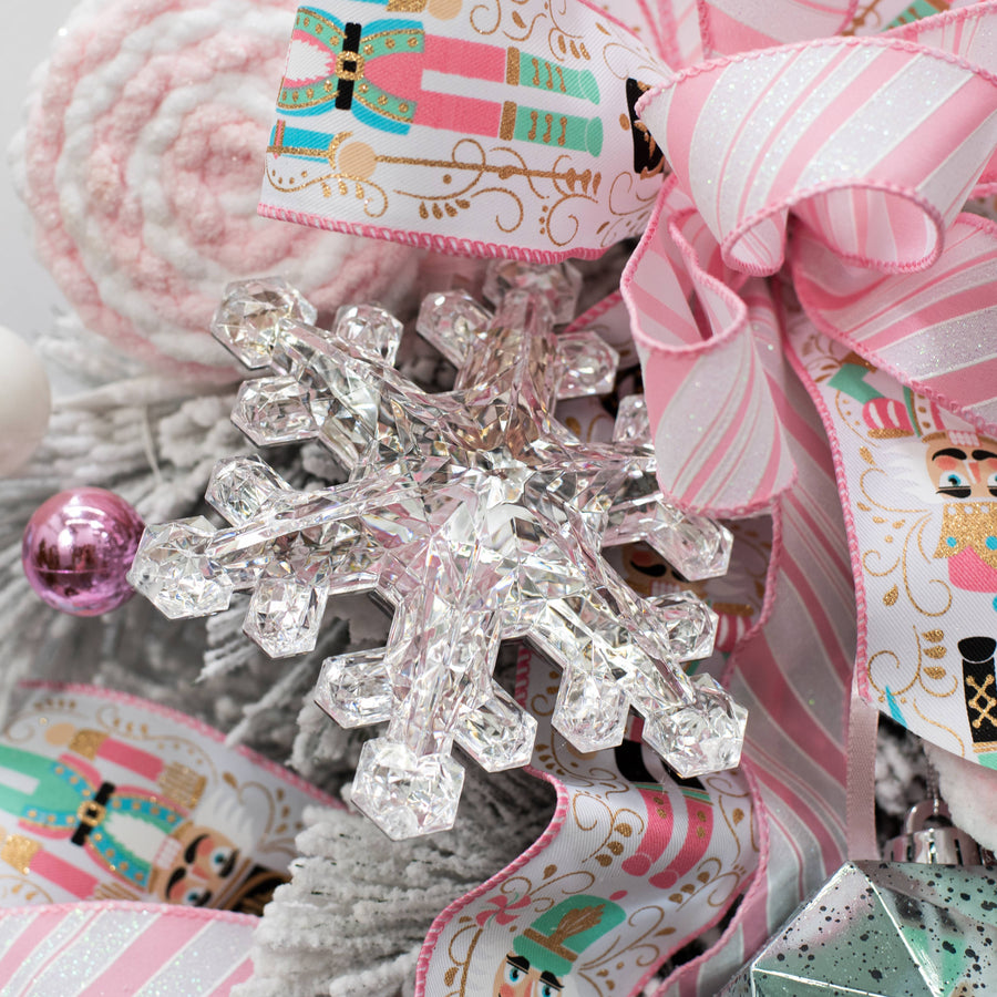 6" Jewel Snowflake Ornament: Silver