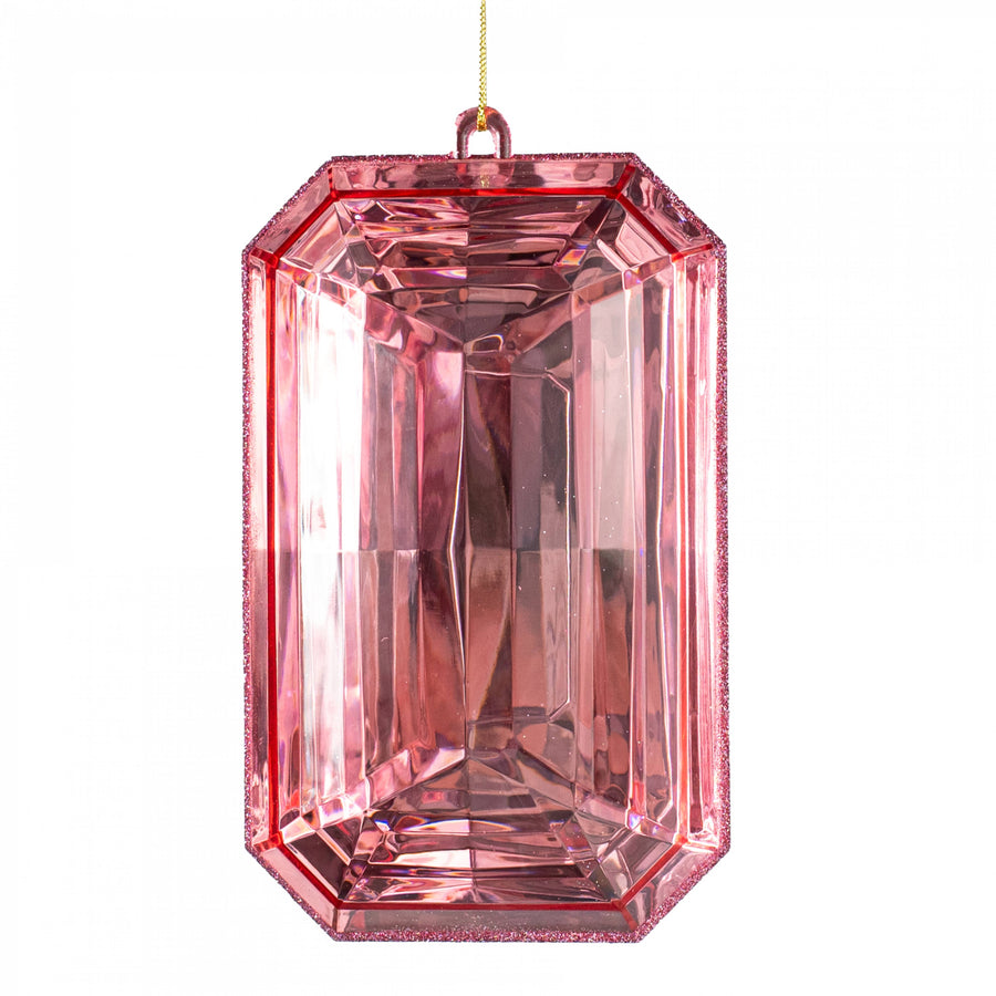7.75" Tall Jewel Gem Ornament: Pink