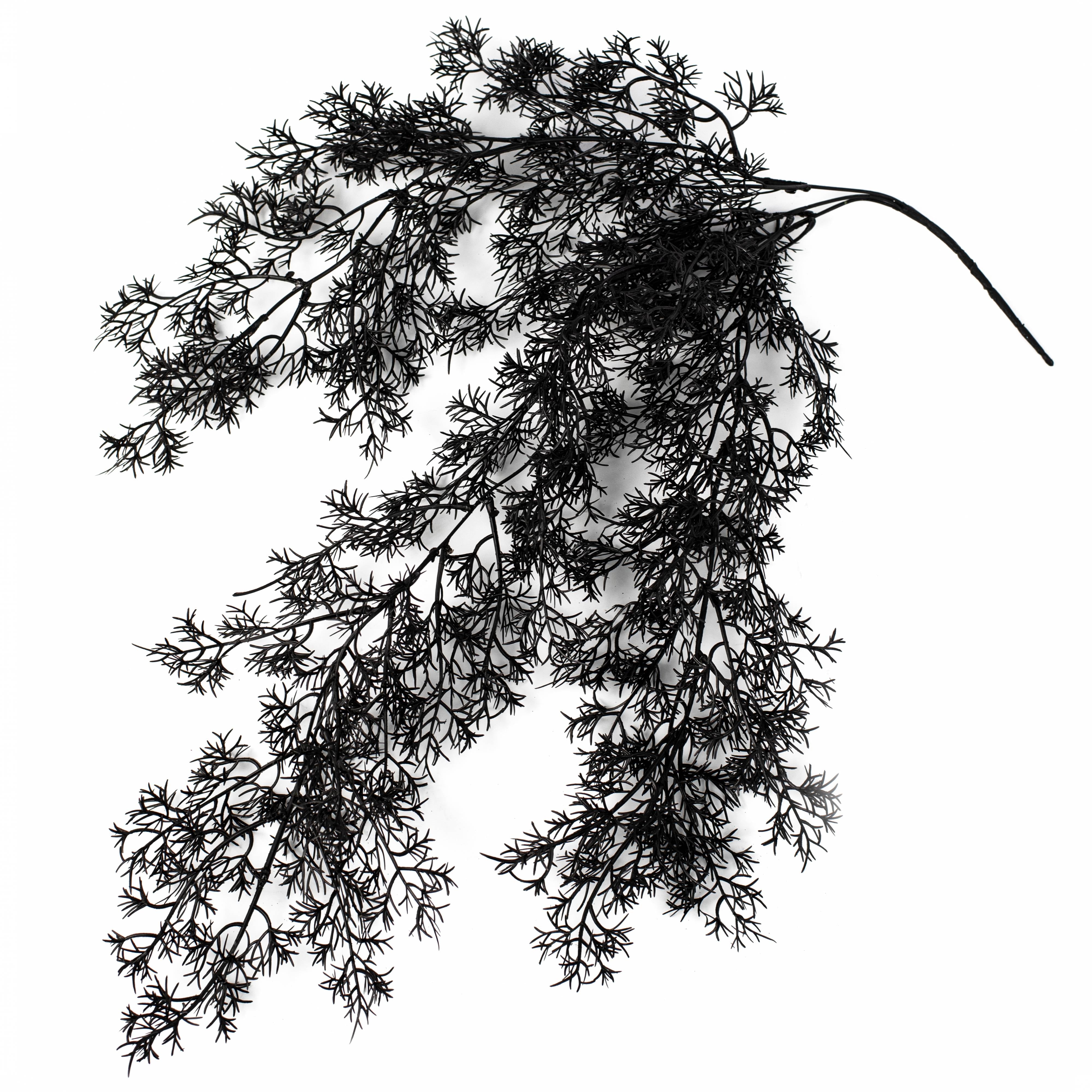 32" Hanging Cedar Bush: Black