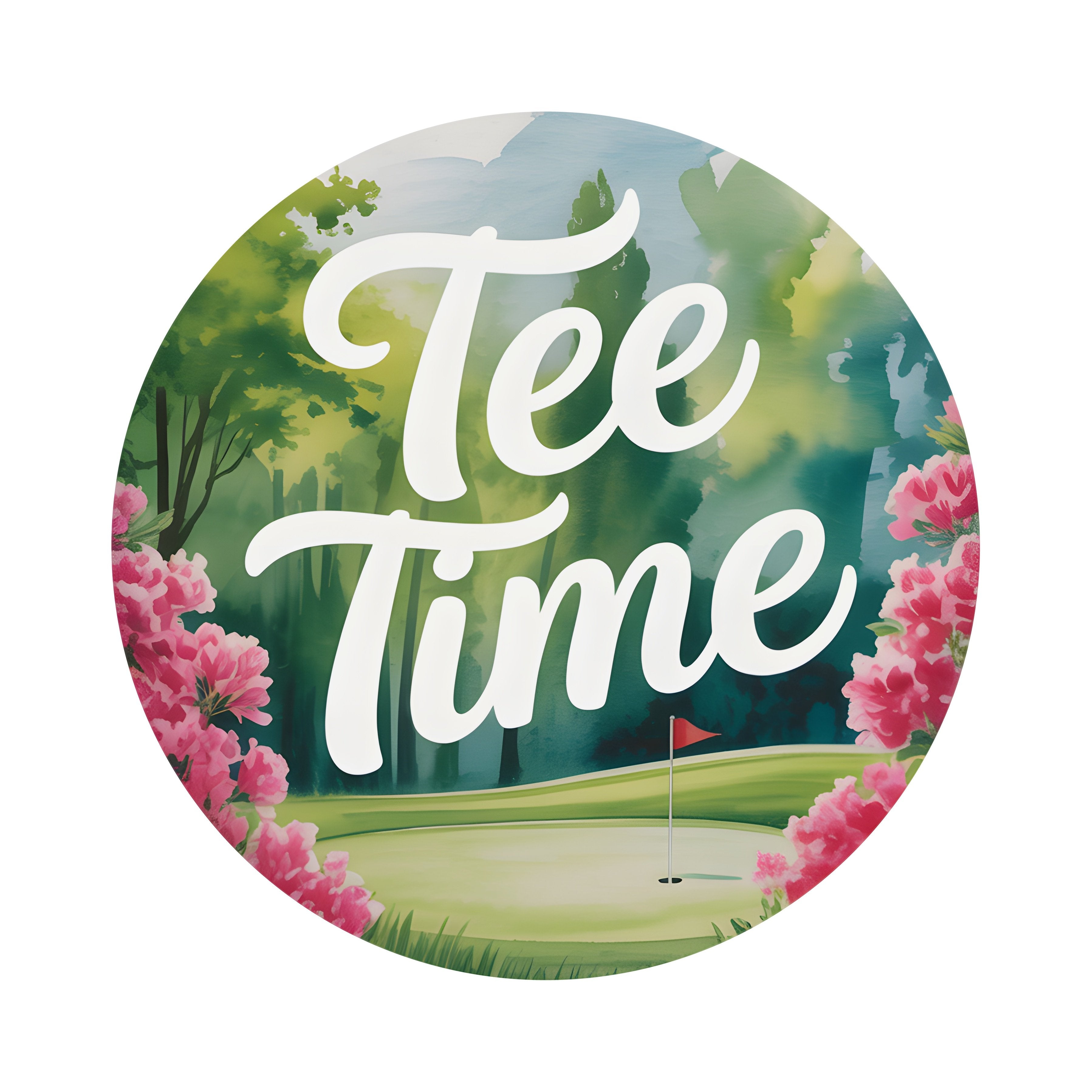 9.4" Round Waterproof Sign: Golf Course Tee Time Item Number: CD1363NH-094