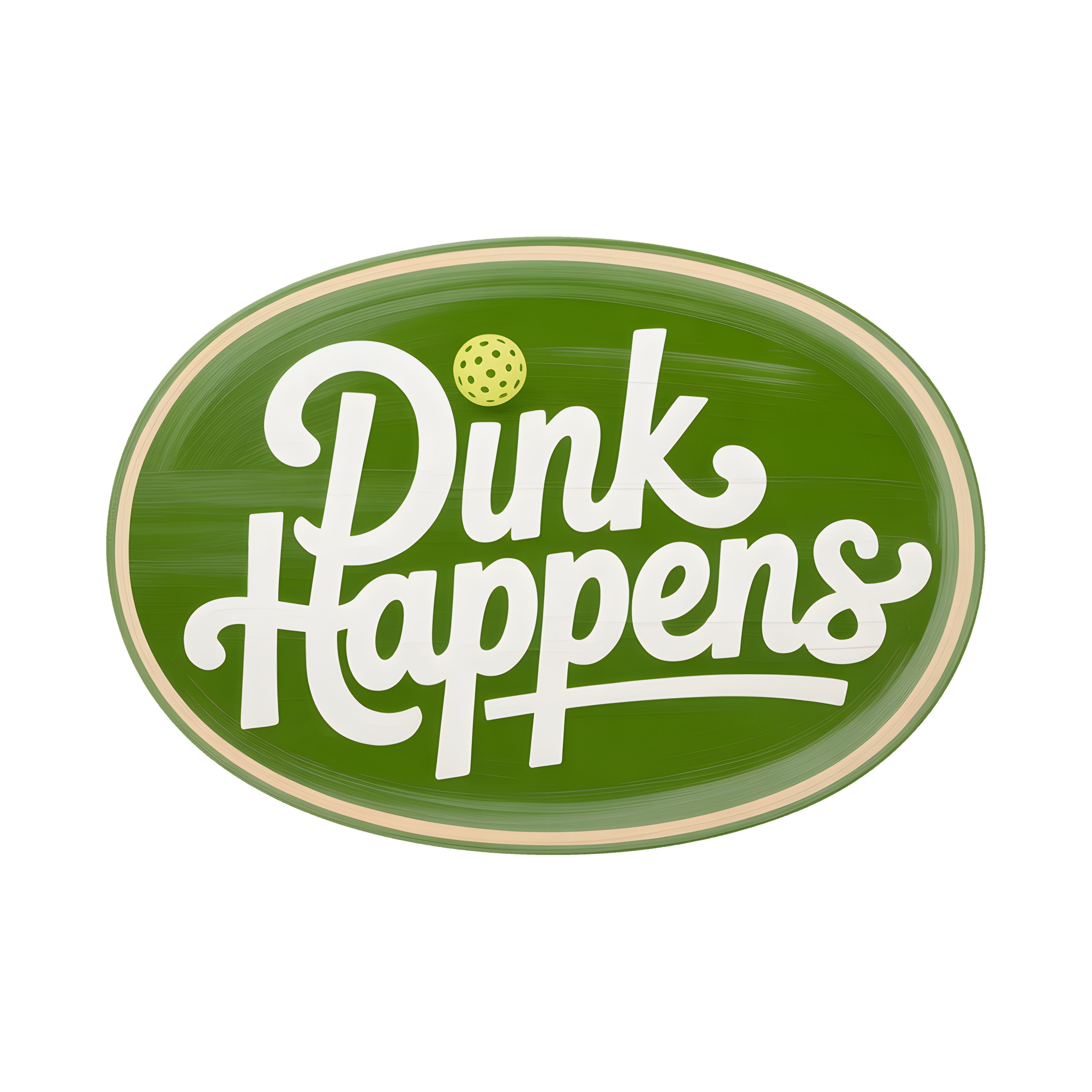 9.5" Oval Waterproof Sign: Dink Happens Pickleball Item Number: CD1257NH-094