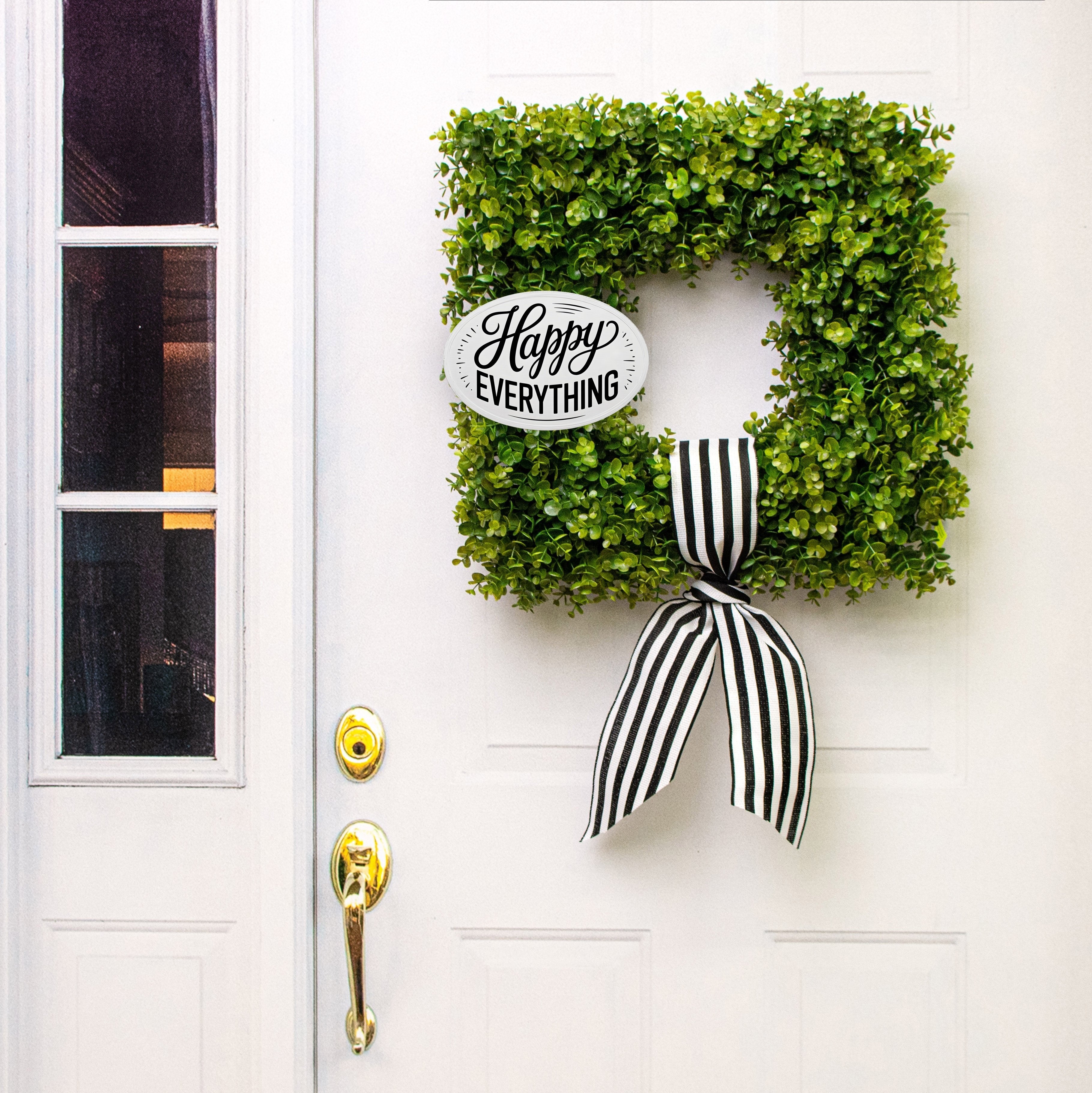9.5" Oval Waterproof Sign: Happy Everything Lifestyle Photo