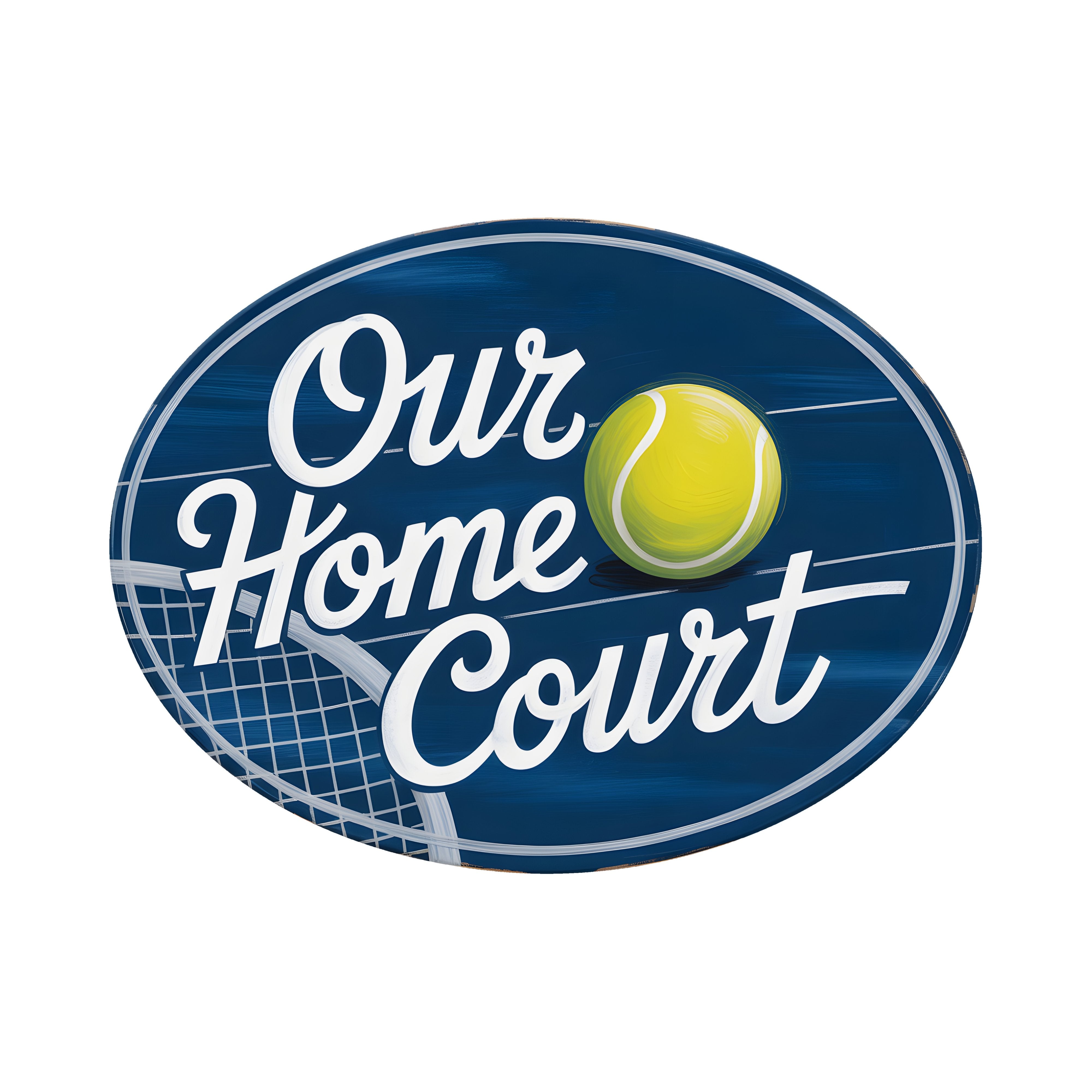 9.5" Oval Waterproof Sign: Our Home Court Tennis Item Number: CD1254NH-094