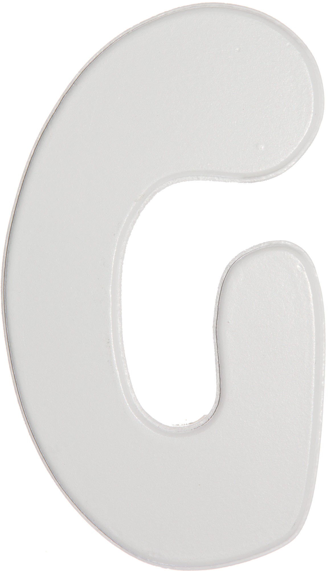 5" White Wood Letter- Baby Font: G