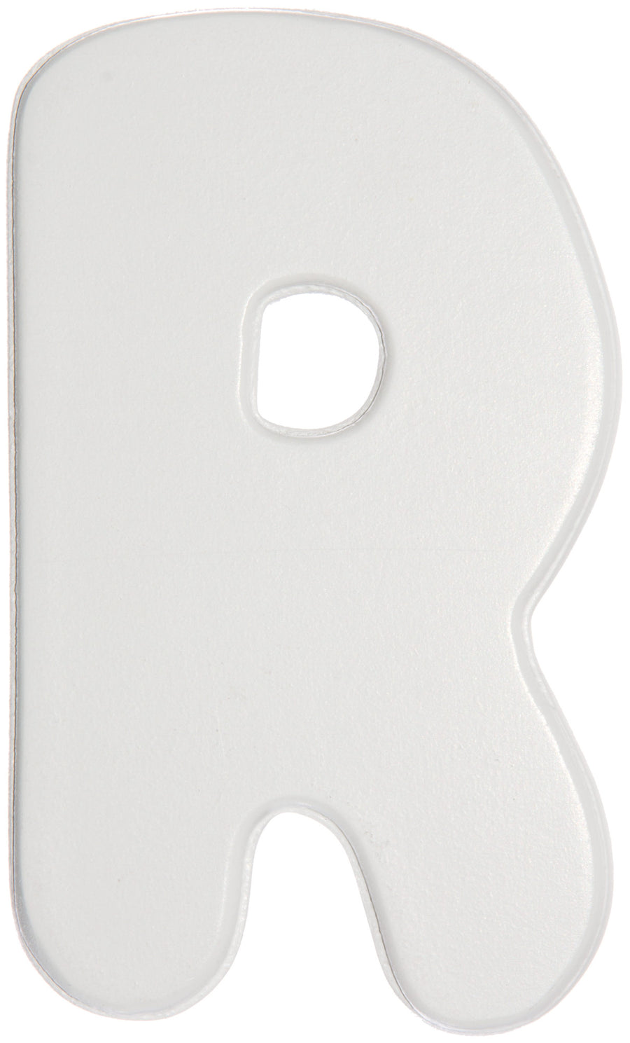 5" White Wood Letter- Baby Font: R