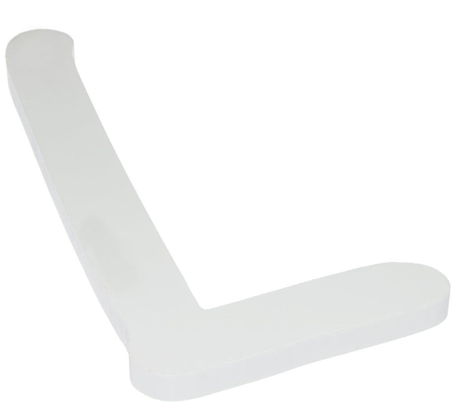 9" White Wood Script Letter: L