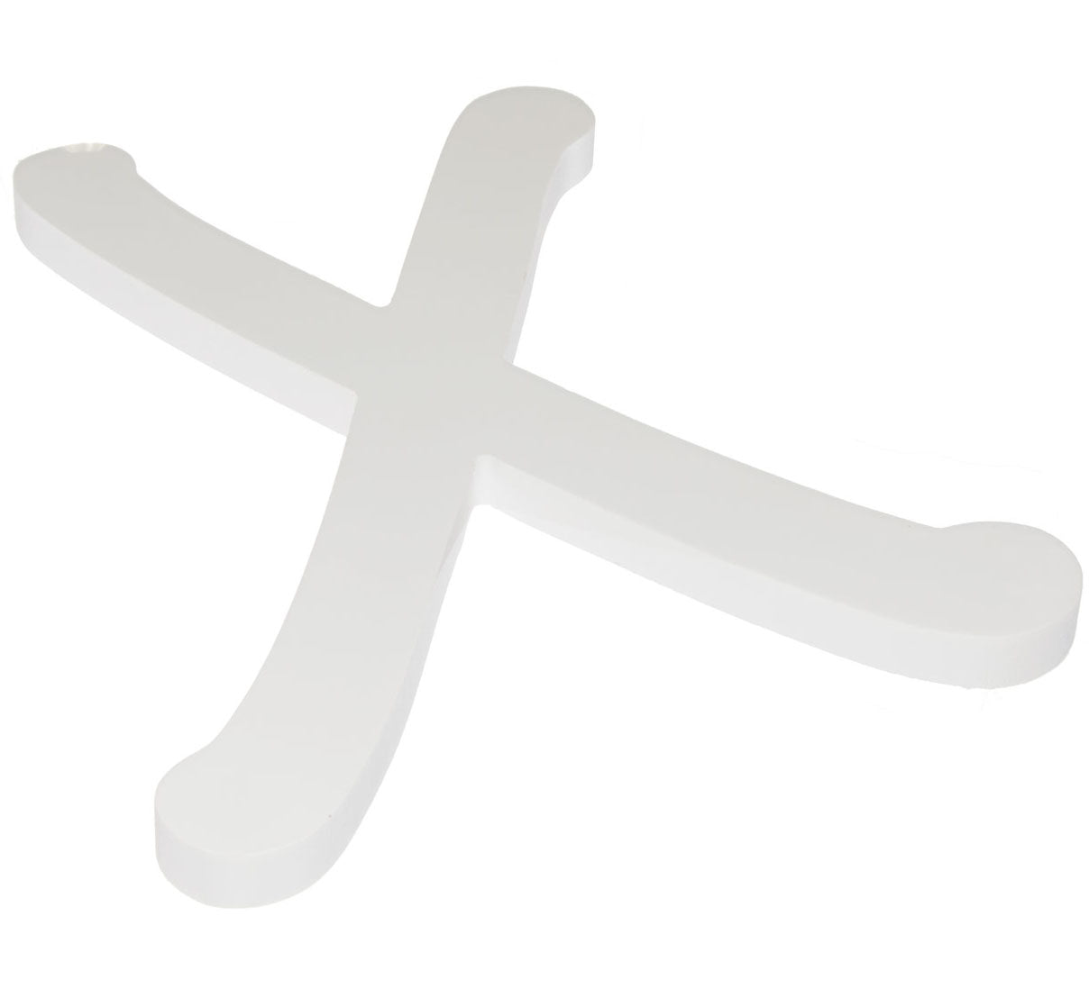 9" White Wood Script Letter: X