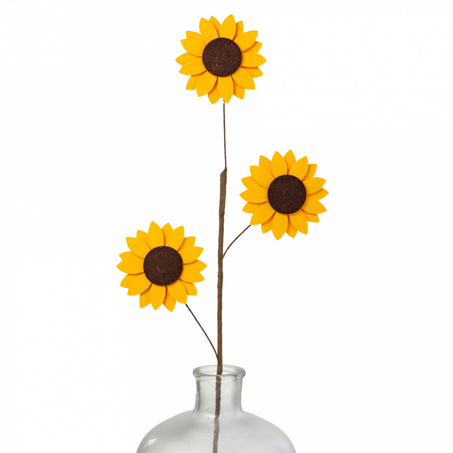 30" Felt Sunflowers Spray