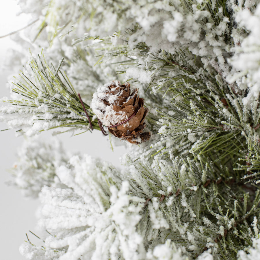 18" Flocked Dakota Pine Table Tree