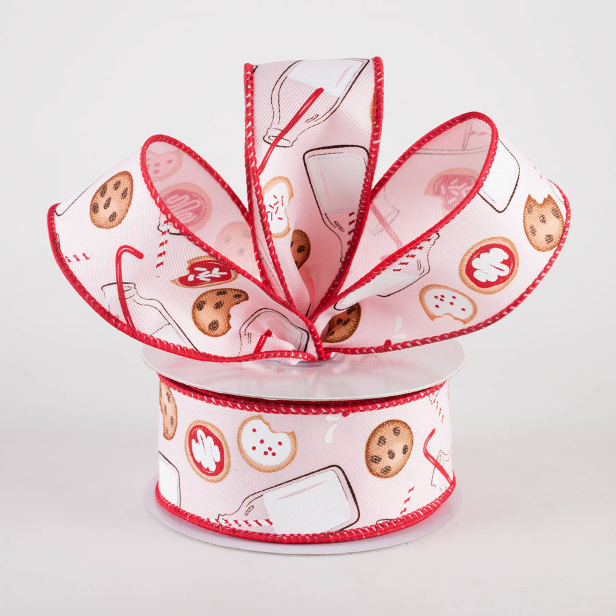 1.5" Milk & Cookies Ribbon: Pale Pink (10 Yards)