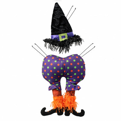20" Polka Dot Witch Wreath Decor Kit: Purple