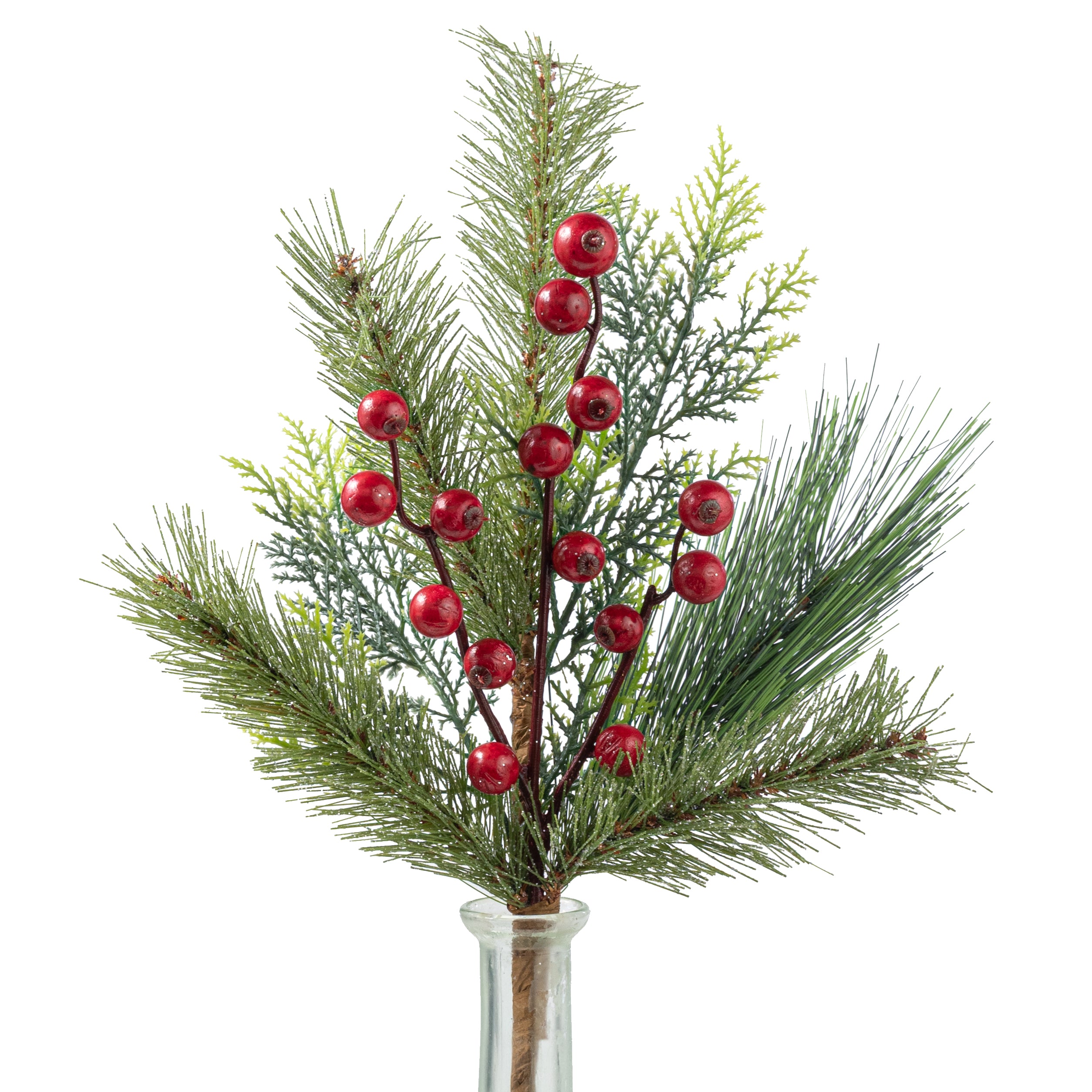 14" Traditional Berry Pine Pick