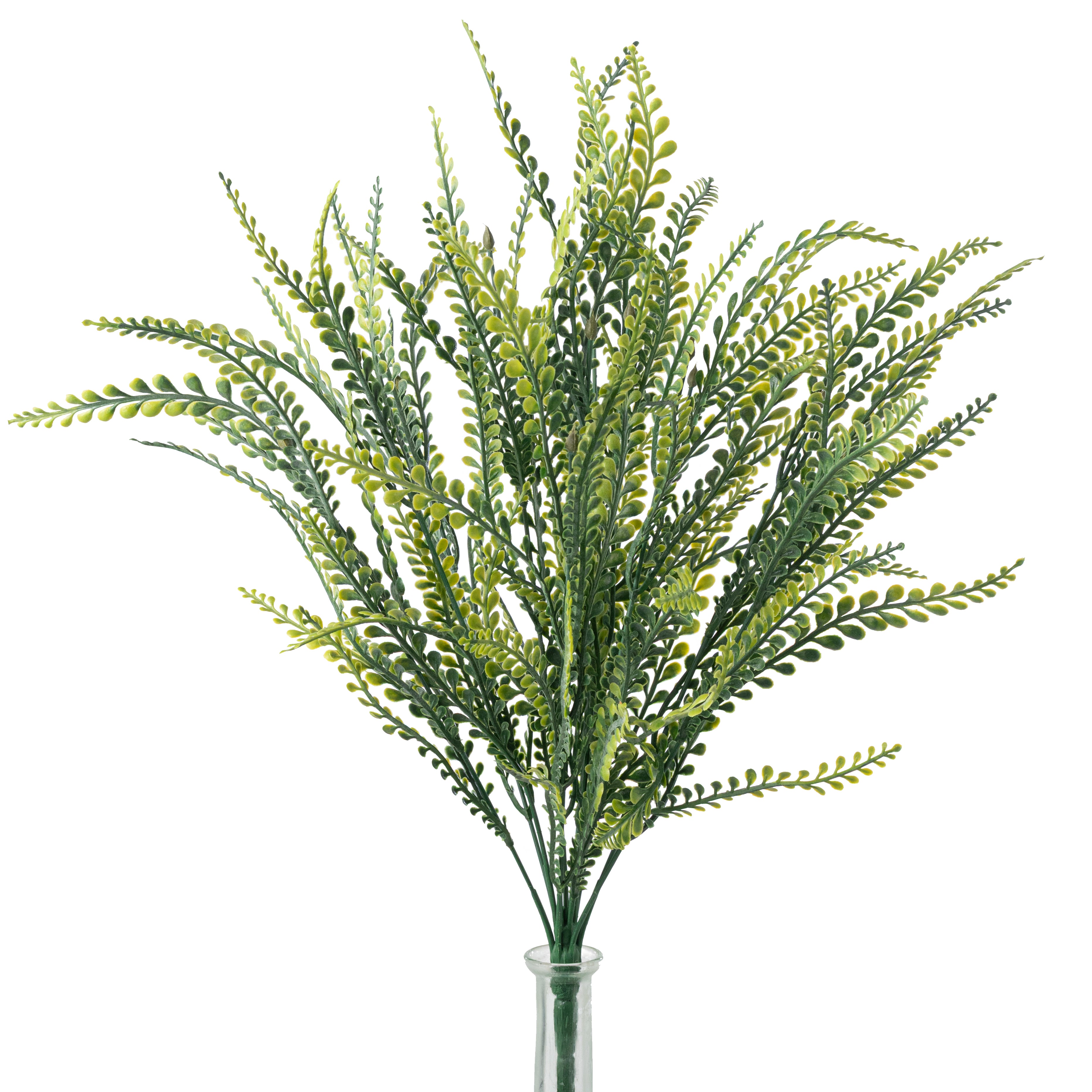 21" Plastic Button Fern Bush