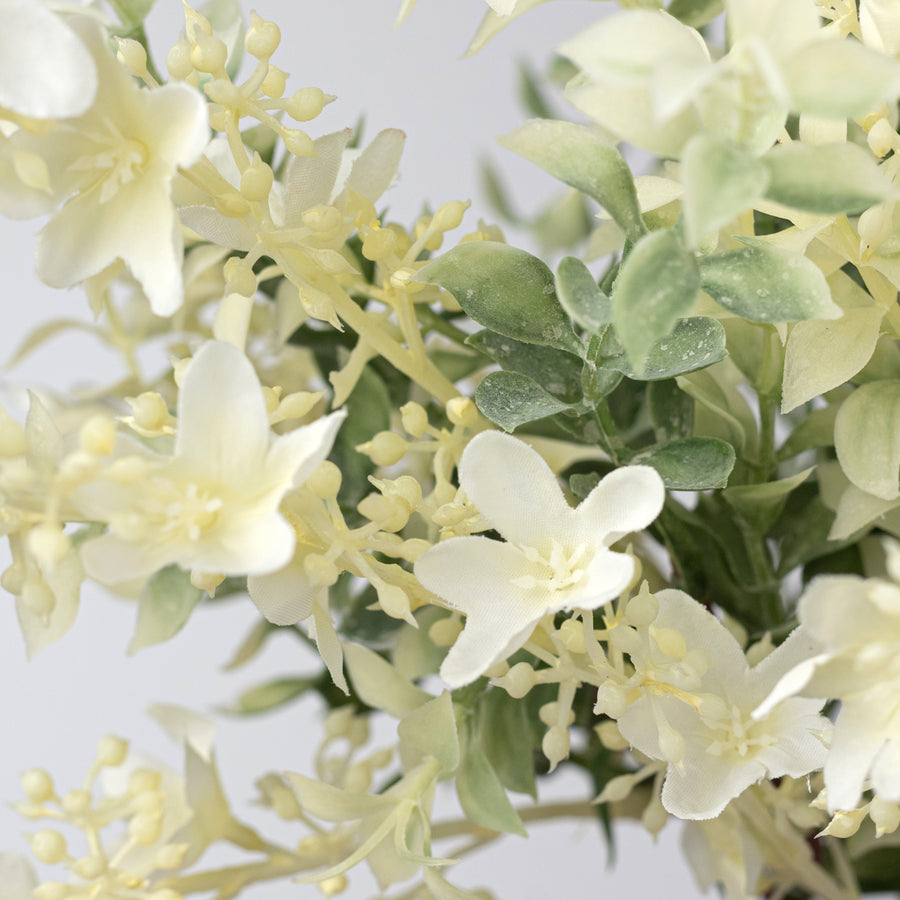 20" Plastic & Fabric Wildflower Filler Bush: Cream