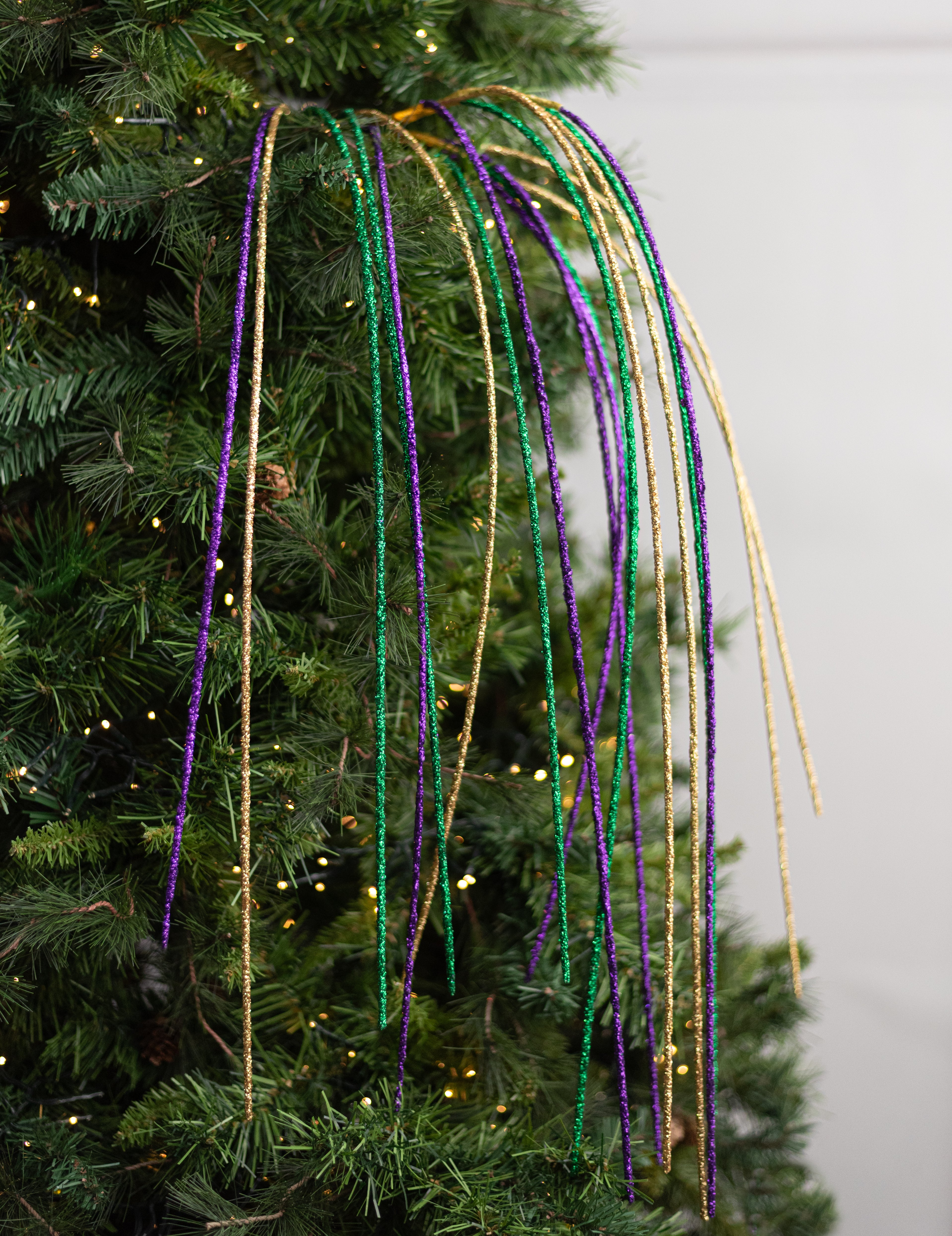 46" Hanging Glitter Bead Spray: Mardi Gras
