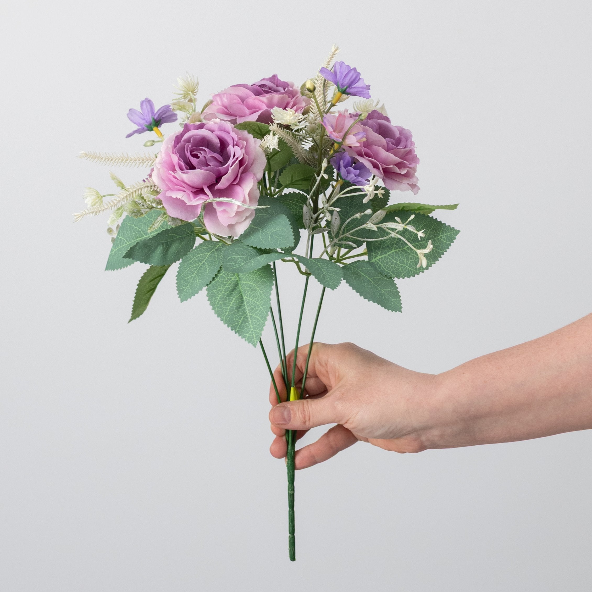 15" Roses Mix Bush: Lavender Purple
