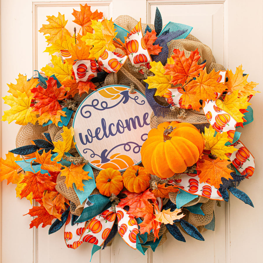 7" Flocked Pumpkin: Orange
