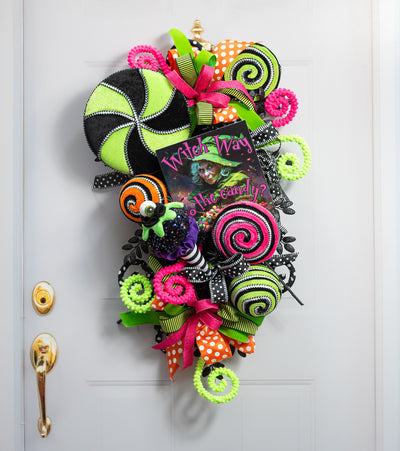 10" x 29" Velvet Lollipop Spray: Green & Black