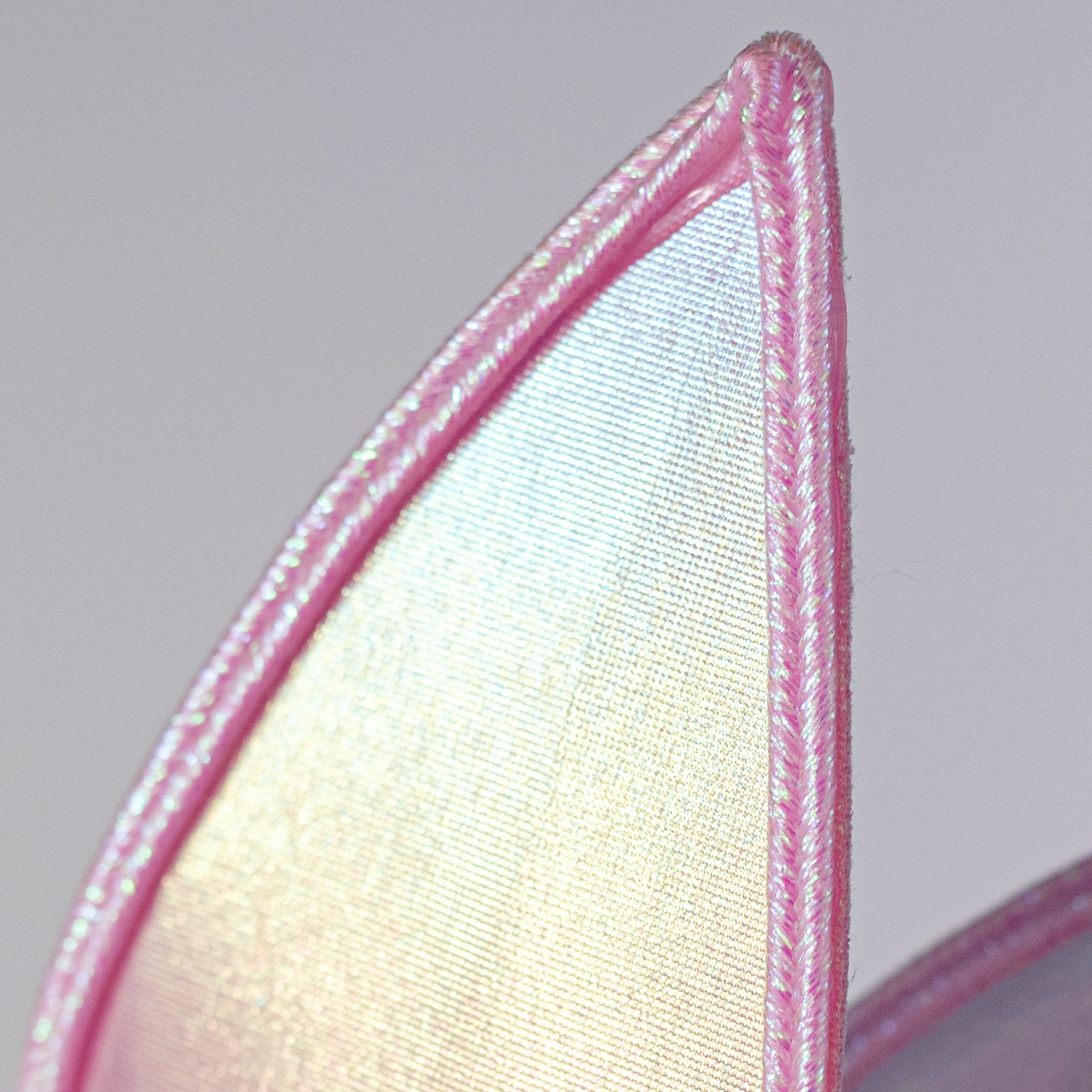 12" x 27" Glossy Iridescent Poinsettia Stem: Mint & Pink