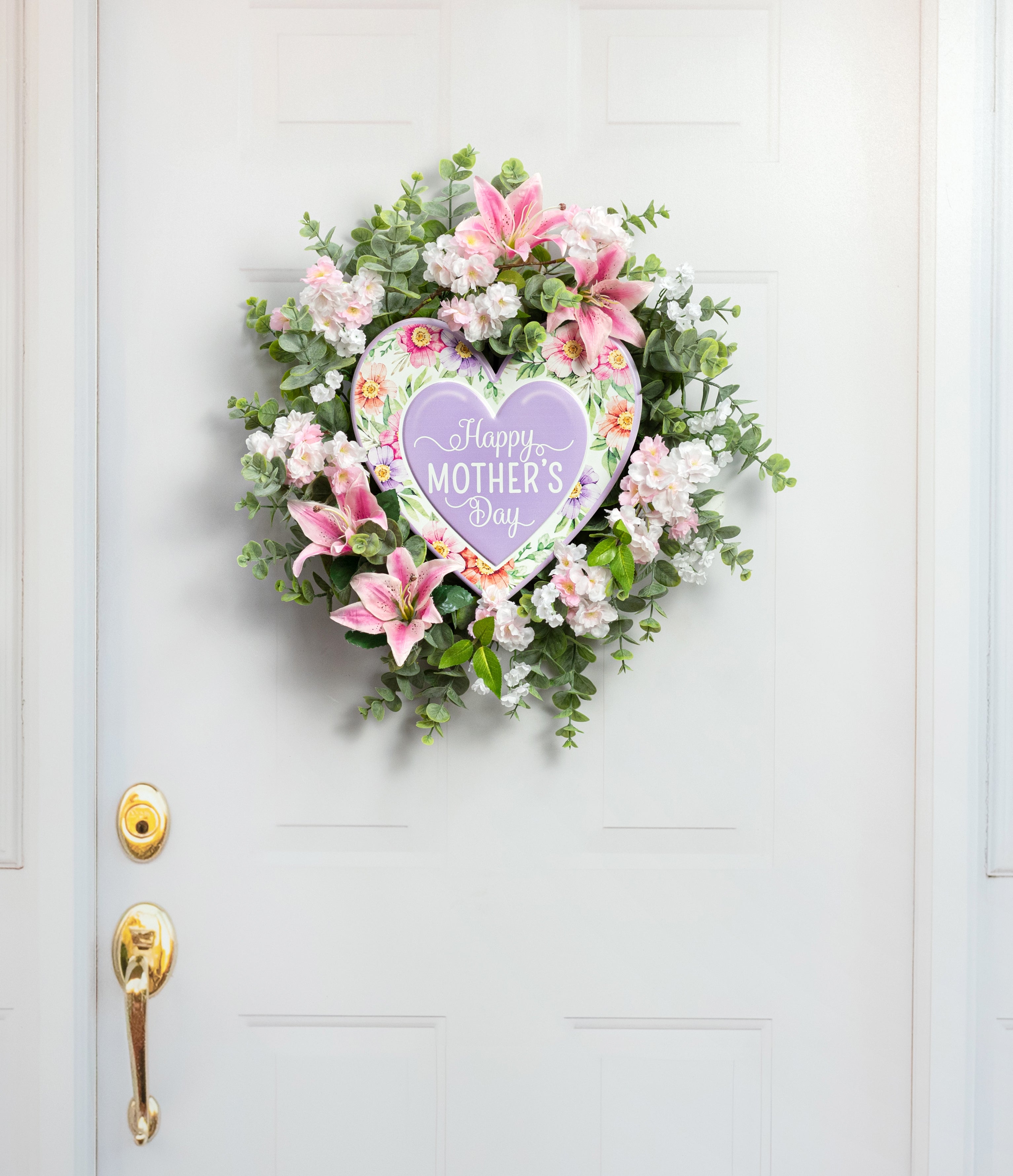 12" Metal Embossed Hanger: Happy Mother's Day Heart