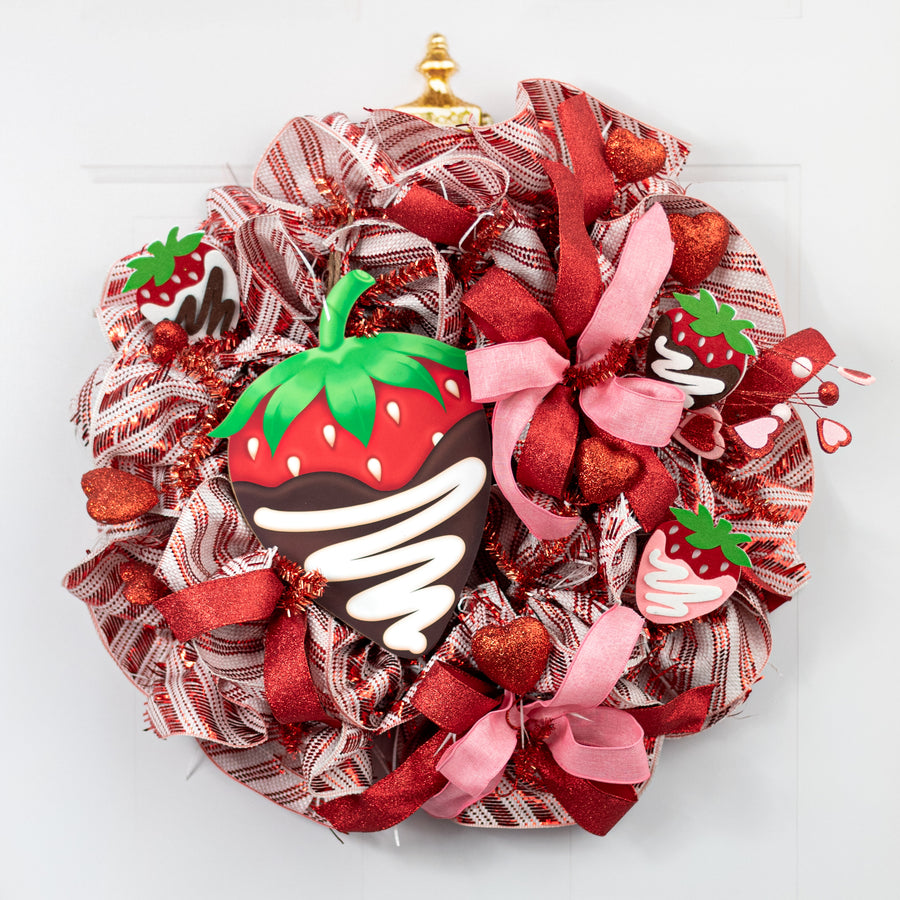 28" Chocolate Covered Strawberries Spray