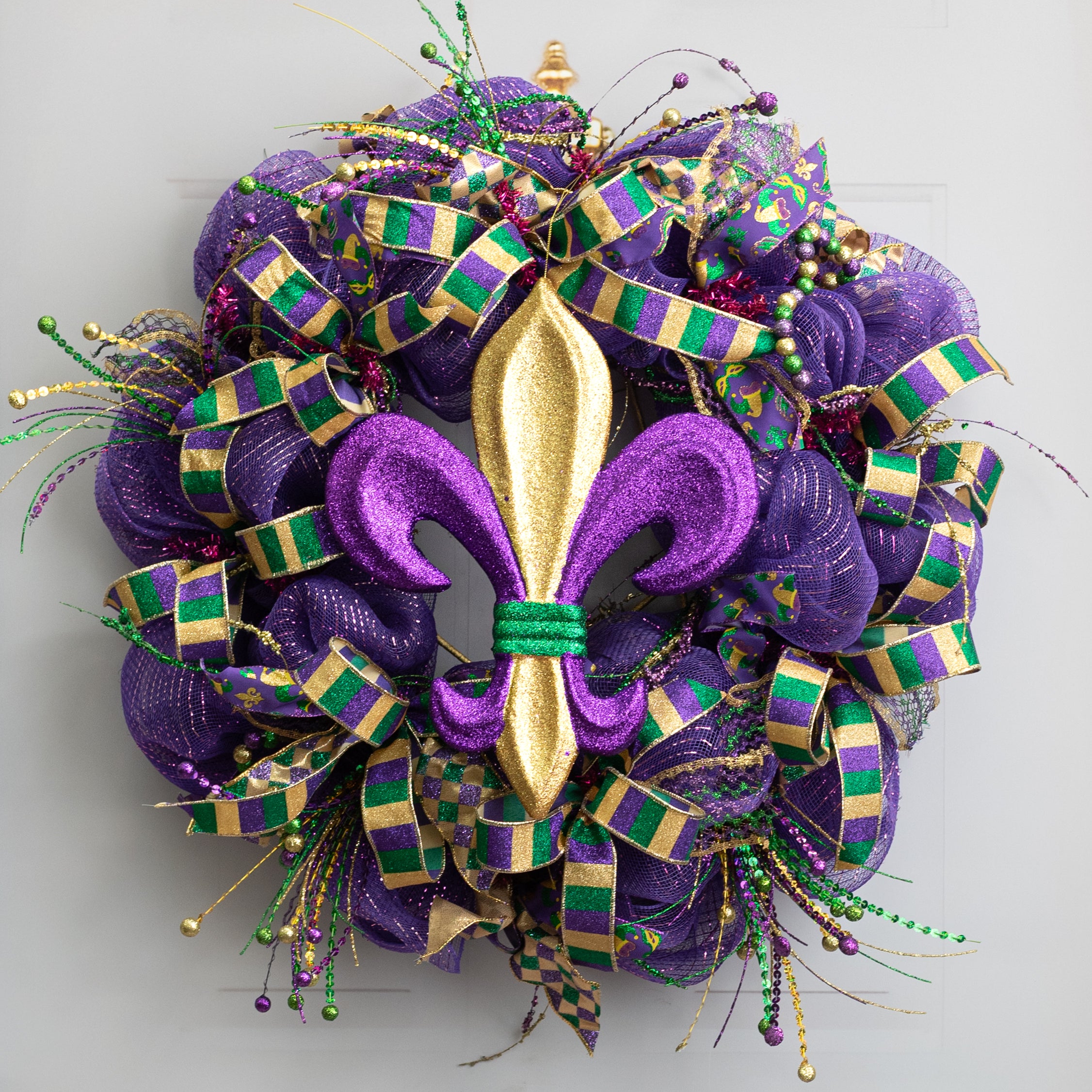 15" PGG Mardi Gras Fleur De Lis Decoration