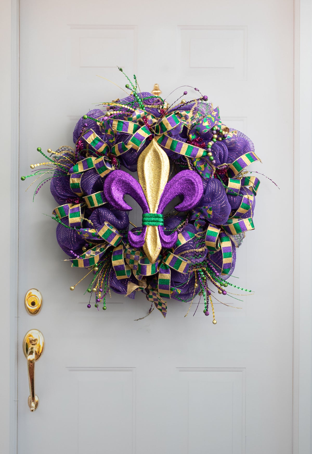 15" PGG Mardi Gras Fleur De Lis Decoration