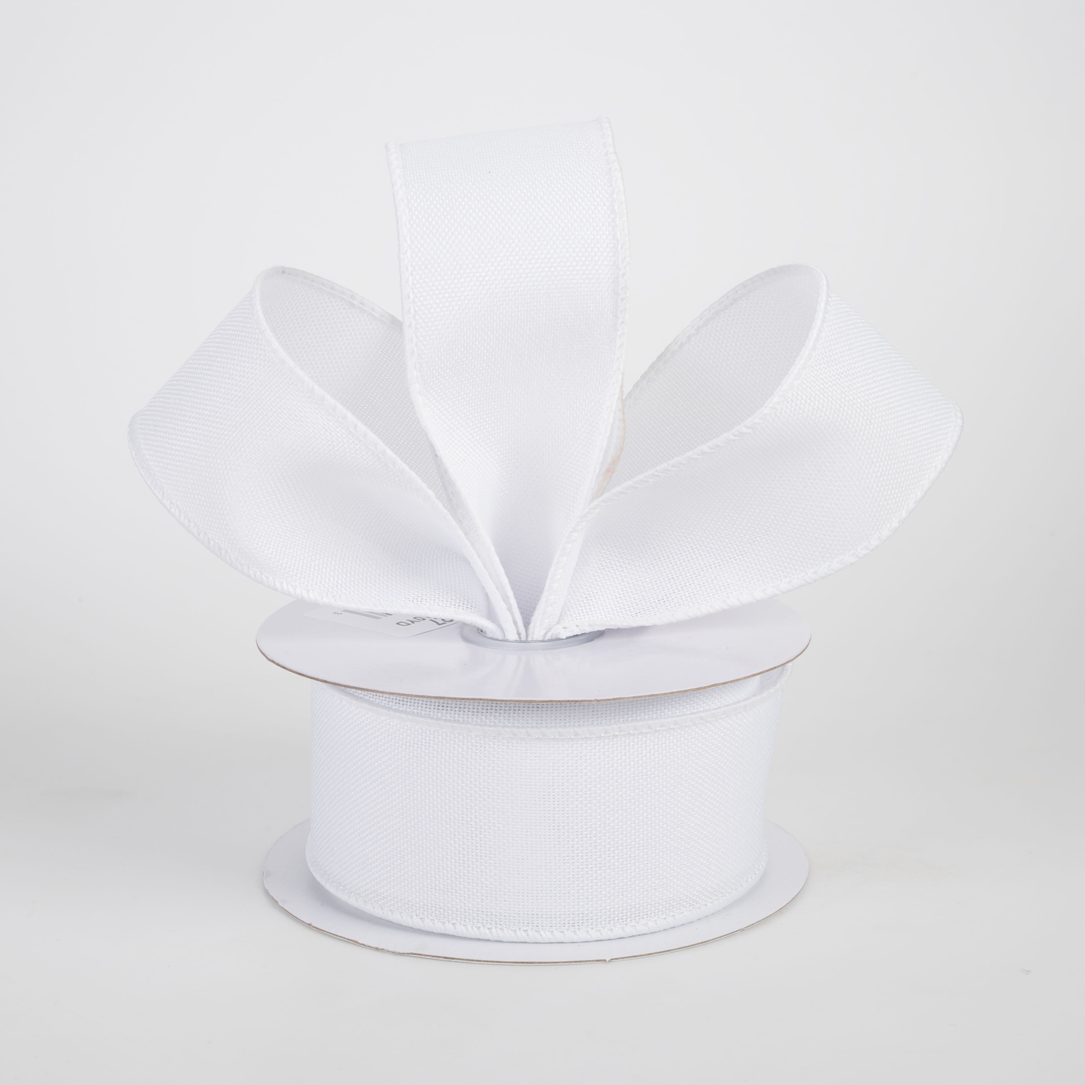 1.5" Royal Canvas Ribbon: White (10 Yards)