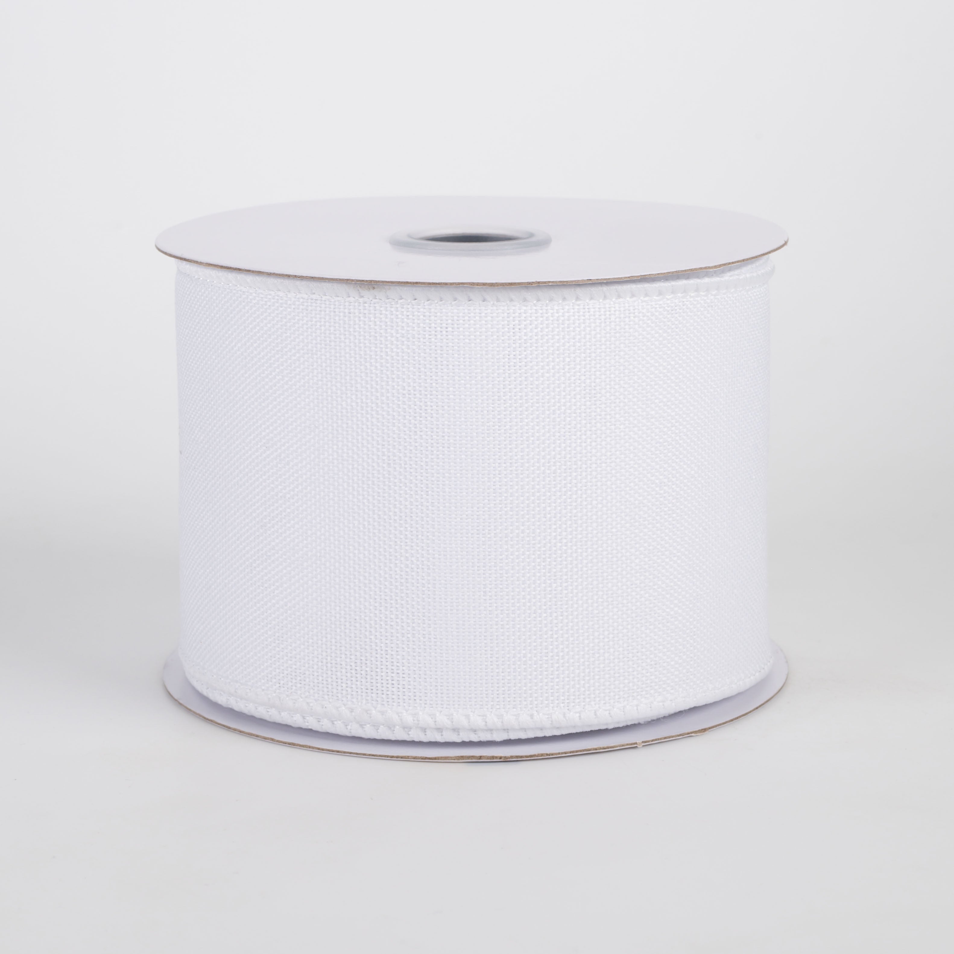 2.5" Royal Canvas Ribbon: White (10 Yards)
