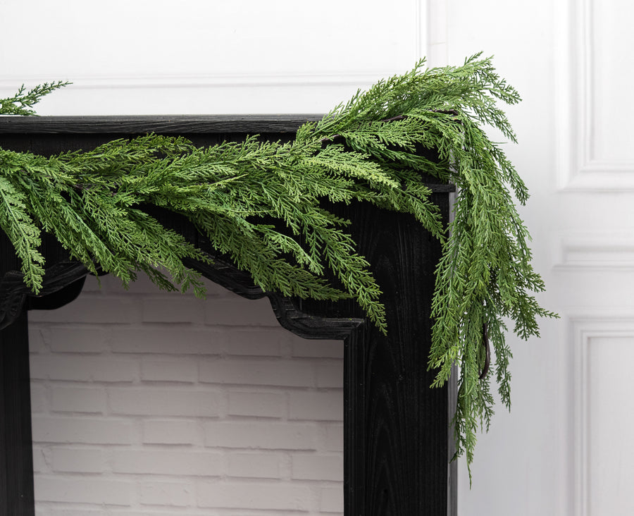6' Slim Faux Cedar Arborvitae Garland