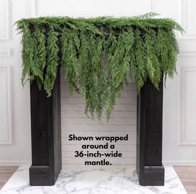 6' Deluxe Faux Cedar Arborvitae Mantle Garland