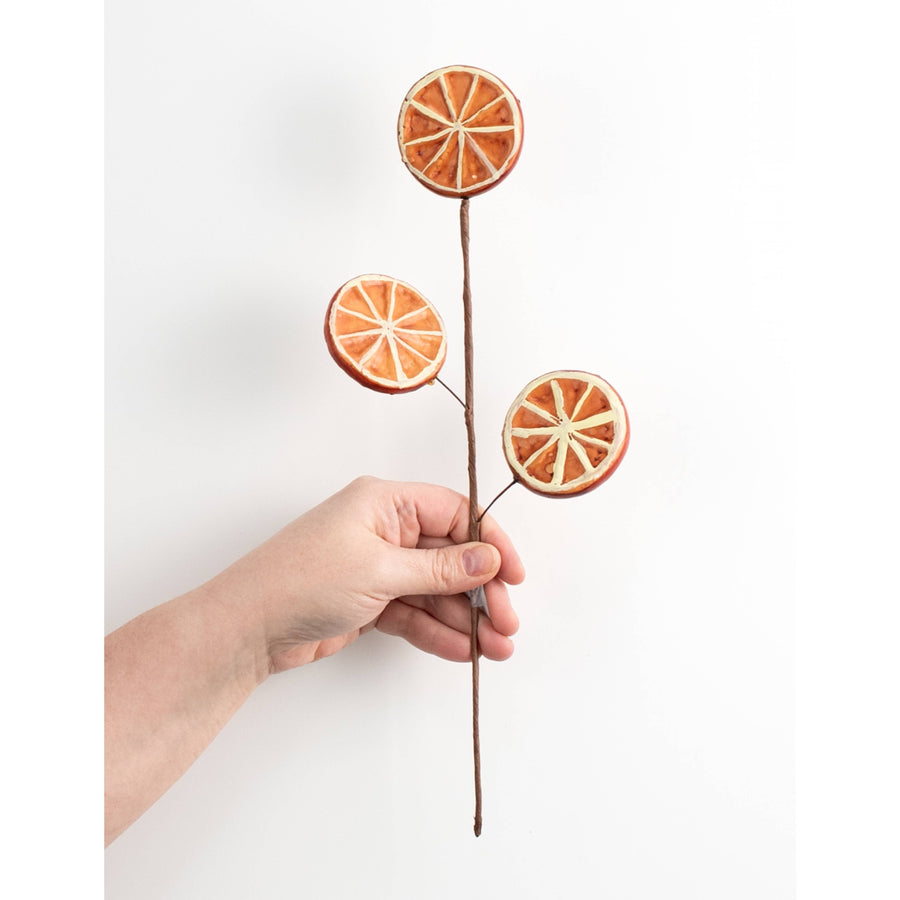 12" Faux Orange Slices Pick