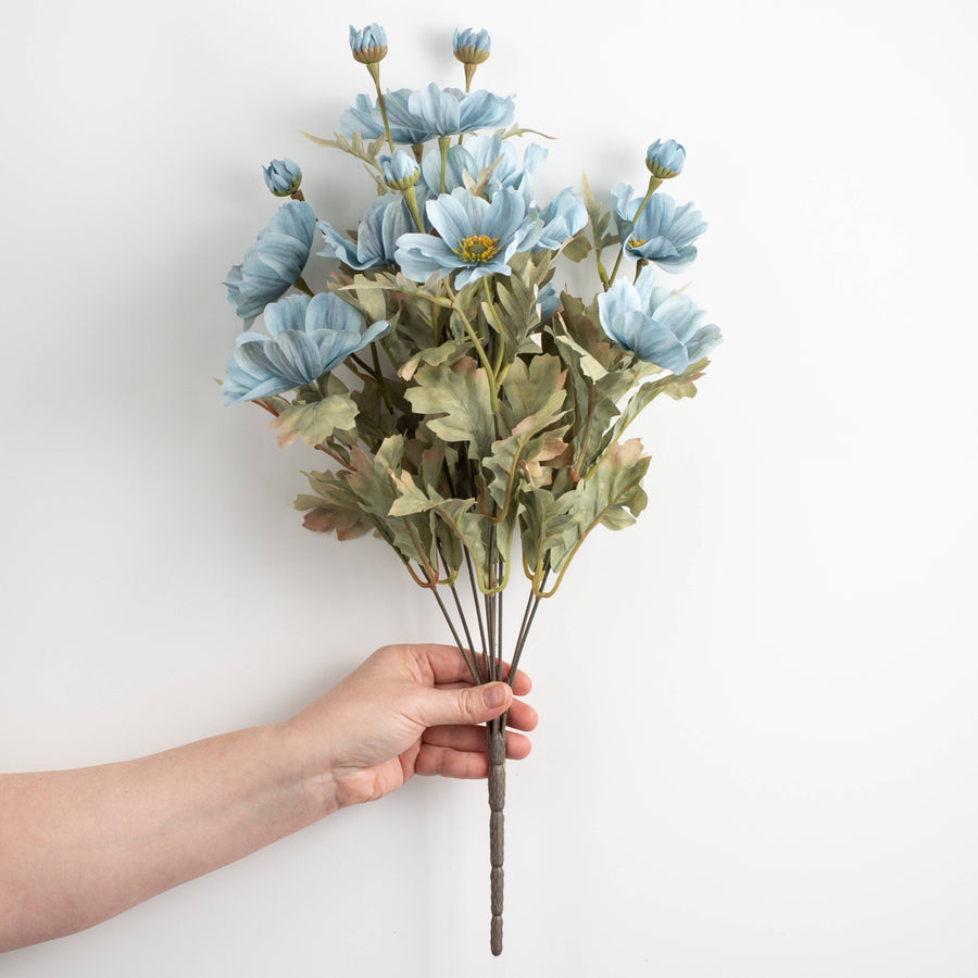 21" Cosmos Flower Bush: Blue (11 Stem)