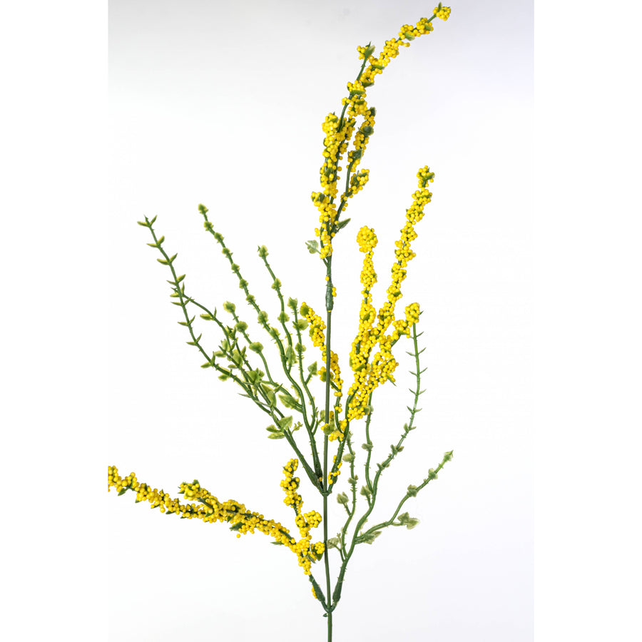 21" Erica Bush Seeded Heather: Yellow (12 Stem)