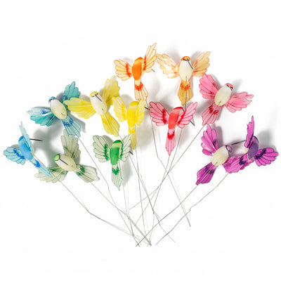 3.75" Hummingbird Wired Ornaments (Set of 12)