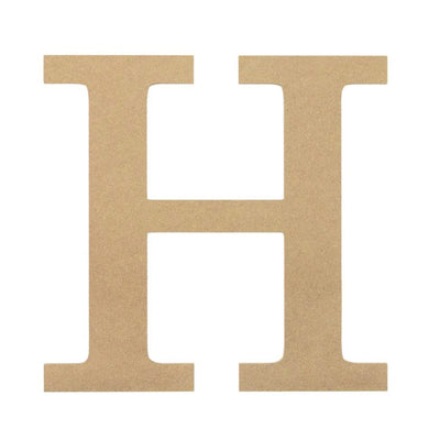 10" Decorative Wood Letter: H